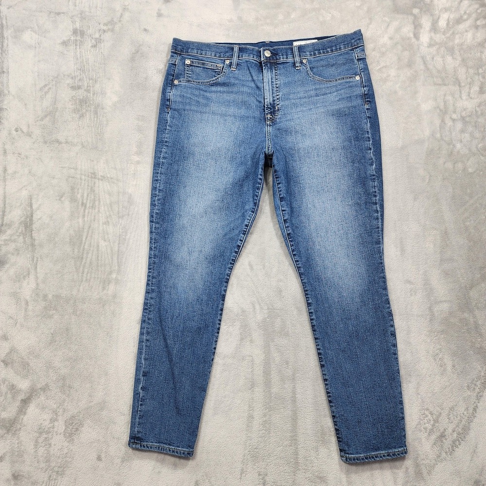 Gap Jeans Womens 18R Blue High‎ Rise True Skinny Stretch Denim Medium Wash